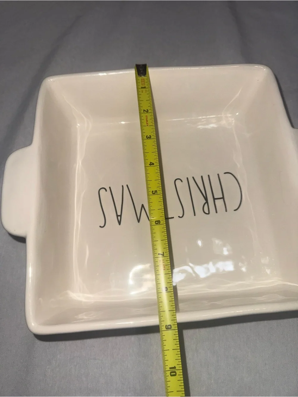 Rae Dunn CHRISTMAS Square Baking Dish 9” Artisan Collection Ceramic Baker